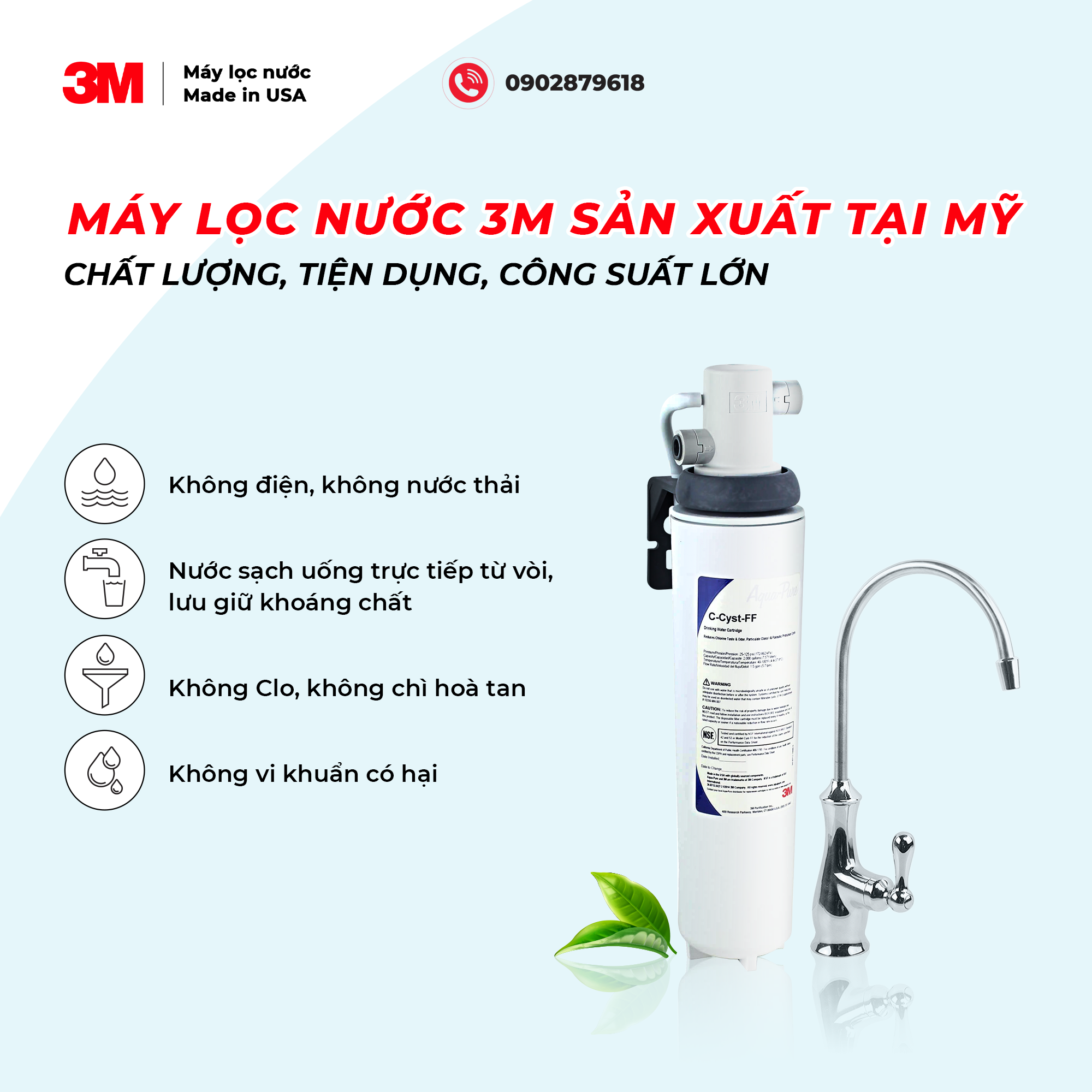 MÁY LỌC NƯỚC 3M CYST FF